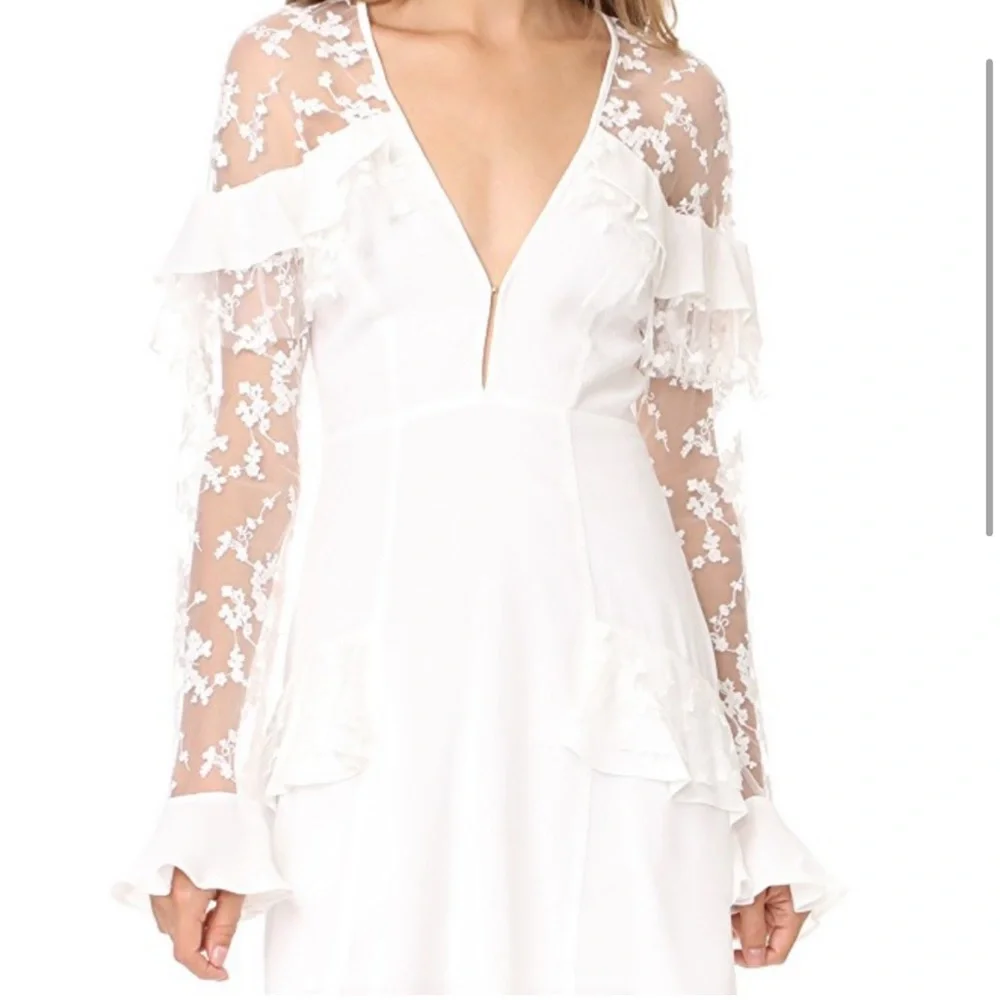 For Love & Lemons Rosebud Embroidery Mini Dress - Picture 4 of 9